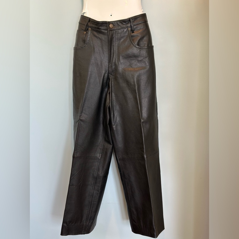 Genuine Leather Mens Lined Leather Jeans Pants Motorcycle Moto see measurements